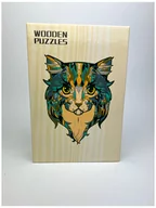 Puzzle - Puzzle Drewniane A5 Kolorowy Kot - miniaturka - grafika 1