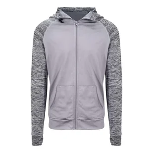 Bluza Rozpinana Męska Kontrastowa Melanż Slim - Kurtki i kamizelki sportowe męskie - miniaturka - grafika 1
