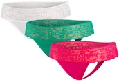 Majtki damskie - TOMMY HILFIGER MAJTKI STRINGI DAMSKIE 3 PARY THONG UW0UW02036 0TW - Rozmiar: XS - miniaturka - grafika 1