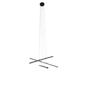 Lampy sufitowe - QAZQA Lampa wisząca czarna z diodami LED 3-stopniowo ściemnianymi 6 lampkami - Jolanta - miniaturka - grafika 1