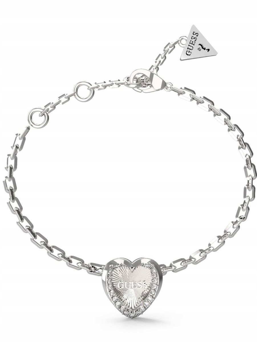 Guess Mon Amour srebrna bransoletka damska kryształki JUBB04607JW (S)