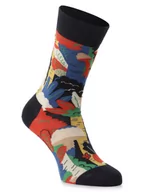 Skarpetki damskie - Happy Socks - skarpety z drobnej dzianiny, niebieski|wielokolorowy - miniaturka - grafika 1