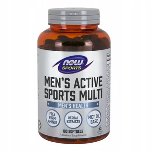 Now Foods Men's Active Sports Multi (180 kaps.) - Suplementy naturalne - miniaturka - grafika 1