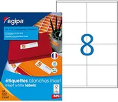 Etykiety do drukarek - APLI 102500 800 etykiety atramentowe, 105 x 70 mm, białe - miniaturka - grafika 1