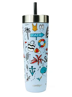 Kubek termiczny ze słomką Contigo Luxe Tumbler 720ml - Summer - Periwinkle - Kubki termiczne - miniaturka - grafika 1