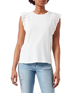Vero Moda Damska bluzka Vmhollyn Ss Top Ga Noos, Śnieżnobiały, S - Bluzki damskie - miniaturka - grafika 1
