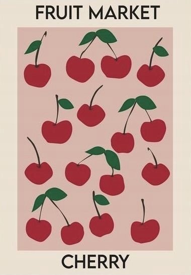 PODKŁADKA POD MYSZ Z Nadrukiem 22x18 cm Owoce Warzywa Vintage Tekst Prezent