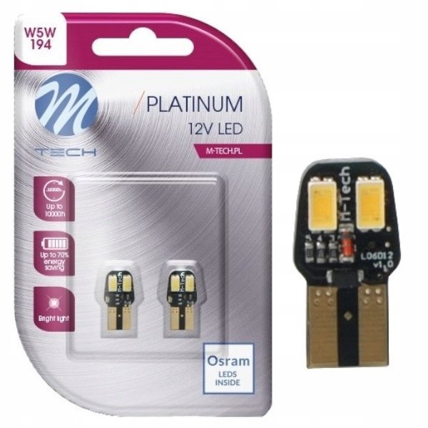Żarówki W5w T10 Led Osram M-tech Canbus Retrofit 194 Biała