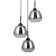 Lampy sufitowe - Potrójna lampa wisząca Felis PND-40824-3-BK szklana czarna przydymiona - miniaturka - grafika 1