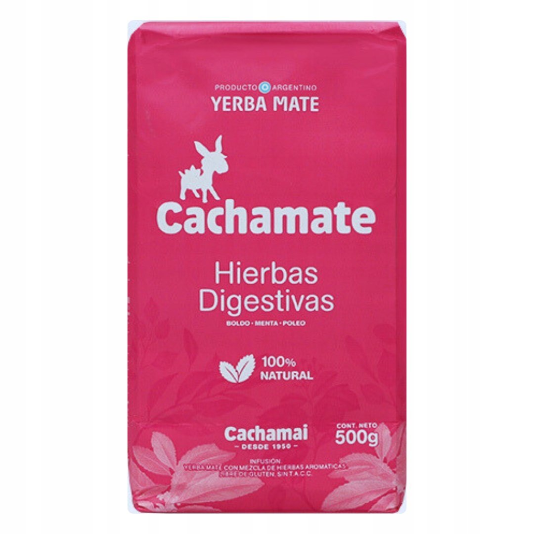 Yerba mate Cachamate Rosa Hierbas Digestivas 0,5kg 500g