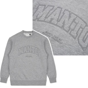 Bluza Męska Bawełniana Bez Kaptura Manto Varsity Szara R. M - Bluzy męskie - miniaturka - grafika 1