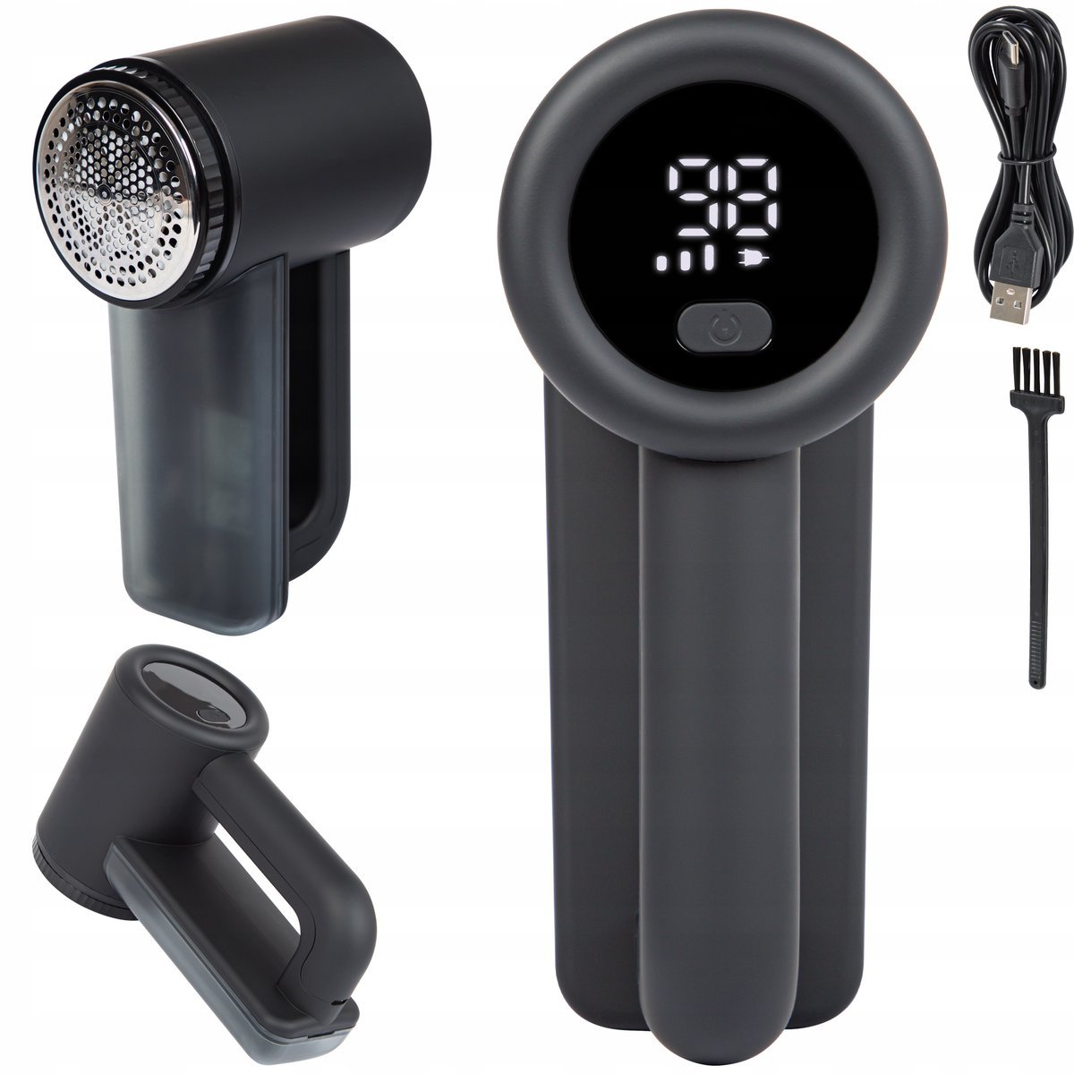 2 x DUŻA MOCNA GOLARKA DO UBRAŃ 2000mAh 6 OSTRZY 5 WAT + KABEL USB-C I PĘDZ