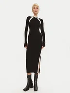 Sukienki - Patrizia Pepe Sukienka dzianinowa 8A1338 K9J5 Écru Regular Fit - miniaturka - grafika 1