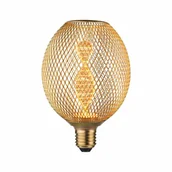 Żarówki LED - Źródło światła LED METALLIC GLOW GLOB mosiądz Helix E27 3,5W 130lm 1800K 230V - miniaturka - grafika 1