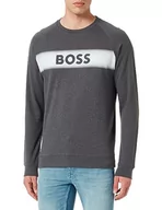 Bluzy męskie - BOSS Męska bluza z logo Authentic, rednioszary, M - miniaturka - grafika 1