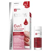 Odżywki do paznokci - Eveline Cosmetics Nail Therapy Professional 6w1 Care & Colour skoncentrowana odżywka do paznokci nadająca kolor Red 5ml - miniaturka - grafika 1