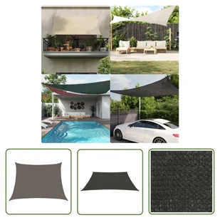 The Living Store Żagiel przeciwsłoneczny - 160 g/m² - antracyt - 4/5x3 m - HDPE - Żagiel Ogrodowy - Parasole ogrodowe - miniaturka - grafika 1