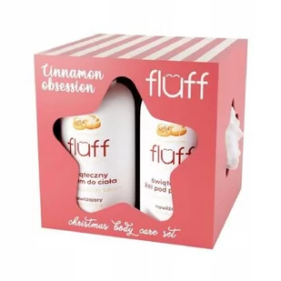 FLUFF Zestaw Cinnamon Obsession (Żel pod prysznic, 200ml + Balsam do ciała, 200ml + myjka do ciała) - !!! 24h WYSYŁKA !!! - Kosmetyki do kąpieli - miniaturka - grafika 1