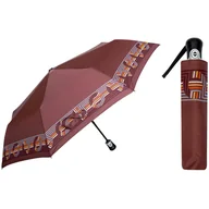 Parasole - Automatyczna parasolka damska marki Parasol, skórzana rączka - miniaturka - grafika 1