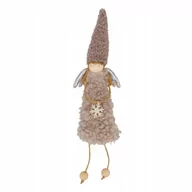 Ozdoby bożonarodzeniowe - Zawieszka Anioł 34cm szara - miniaturka - grafika 1
