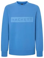 Bluzy męskie - Hackett London Bluza męska Essential Sp Crew, niebieski (niebieski), M - miniaturka - grafika 1