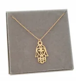 Naszyjniki - Naszyjnik RĘKA FATIMY talizman na szczęście 45 cm - miniaturka - grafika 1