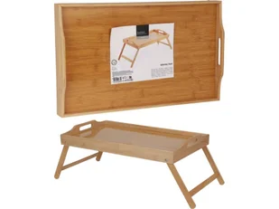 Bambusowa taca śniadaniowa 50 cm składana do łóżka na laptopa - Tace i patery Bambusowa taca śniadaniowa 50 cm składana do łóżka na laptopa - Tace i patery - miniaturka - grafika 1