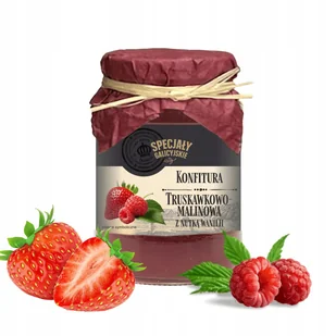 Konfitura Truskawka Malina Wanilia Specjały Galicyjskie 200g - Konfitury, marmolady, powidła - miniaturka - grafika 1