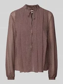 Bluzki damskie - Bluzka o kroju regular fit z wycięciem w kształcie łezki - miniaturka - grafika 1