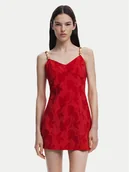 Sukienki - Desigual Sukienka koktajlowa Tigris 25SWVW85 Czerwony Slim Fit - miniaturka - grafika 1