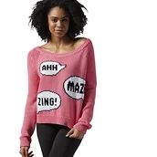 Bluzy damskie - Reebok Damska bluza z kapturem różowy różowy M S93821_M_Pink_Pink_M - miniaturka - grafika 1