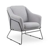 Fotele - Fotel Wypoczynkowy Soft 2 Halmar Popielaty Czarny - miniaturka - grafika 1