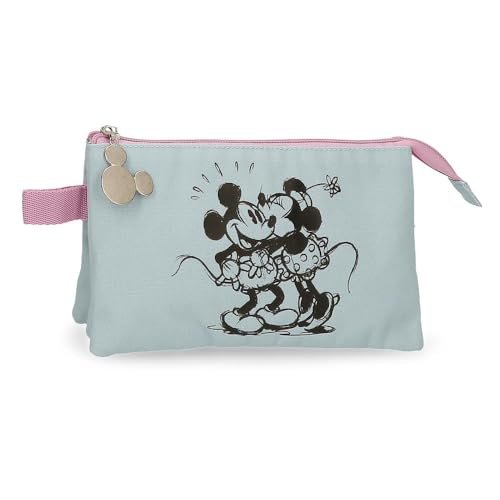 Joumma Disney Kisses M&M Pokrowiec Trójka Niebieski 22x12x5 cms Poliester, niebieski, Potrójne etui