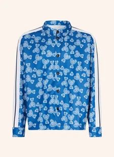 Palm Angels Koszula Wierzchnia Z Lampasami blau - Moda i Uroda OUTLET - miniaturka - grafika 1