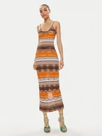 Sukienki - Desigual Sukienka letnia Viena 24SWVF05 Pomarańczowy Slim Fit - miniaturka - grafika 1