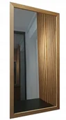 Lustra - Lustro BOHO w surowej drewnianej ramie 4cm 140x60 - miniaturka - grafika 1