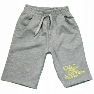 Krótkie SPODENKI Szorty NADRUK Bawełna 116 - Spodenki damskie - miniaturka - grafika 1