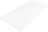 Brodziki prysznicowe - Mexen Stone+ brodzik kompozytowy prostokątny 160 x 80 cm, biały, maskownica biała - 44108016-W - miniaturka - grafika 1