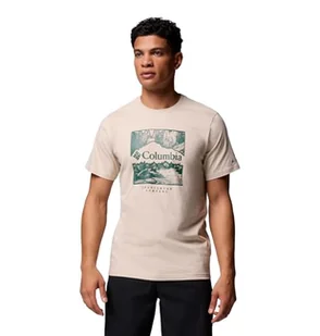 Columbia Męska koszulka CSC z logo sezonowym, koszulka z krótkim rękawem, ciemny kamień, krajobraz wodny, M - Koszulki męskie - miniaturka - grafika 1