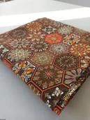 Obrusy i serwetki - Prostokątny bawełniany obrus plamoodporny brązowego koloru z wzorem Orientalny - miniaturka - grafika 1