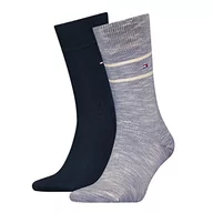 Skarpetki męskie - Tommy Hilfiger Męskie skarpety TH Men 2P SLUB CLSSC, granatowe, 39/42, grantowy, 39-42 EU - miniaturka - grafika 1