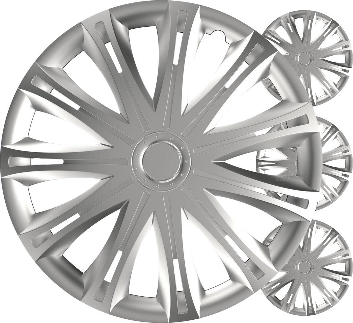 Kołpaki samochodowe 4szt. komplet spark srebrne 16