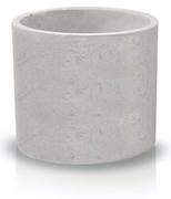 Donice - Gładka donica ceramiczna w kształcie cylindra - szara - miniaturka - grafika 1