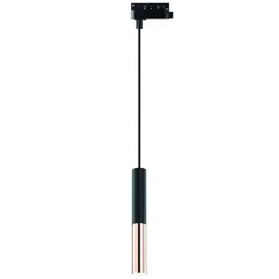 Orlicki Design Zwis do szynoprzewodu 1-faz Slimi nero S/rose gold trak - Lampy sufitowe - miniaturka - grafika 1