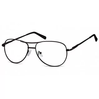 Okulary korekcyjne, oprawki, szkła - Okulary oprawki dziecięce zerówki Pilotki MK1-46 czarne - grafika 1