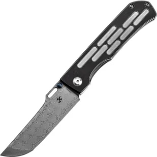 Kansept Reedus Damascus Black Gray Bead Blasted Titanium rękojeść K1041A6 - Scyzoryki Kansept Reedus Damascus Black Gray Bead Blasted Titanium rękojeść K1041A6 - Scyzoryki - miniaturka - grafika 1