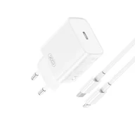 Ładowarki do telefonów - Ładowarka sieciowa XO CE15 - PD 20W + kabel do iPhone - miniaturka - grafika 1