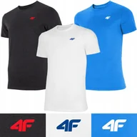 Koszulki męskie - Koszulka Męska 4f T-shirt Zestaw 3 Szt. Tz61 Podkoszulek Bawełniany L - miniaturka - grafika 1