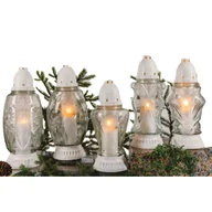 Lampiony i znicze - Znicz szklany 140 g wys. 34 cm - miniaturka - grafika 1