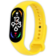 Akcesoria do smartwatchy - Pasek opaska silikonowa Vanfone do Xiaomi Mi Band 5/6/7, żółty - miniaturka - grafika 1
